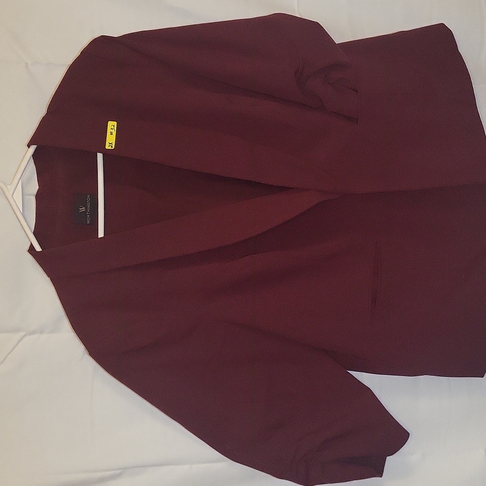 Worthington marroon suit jacket